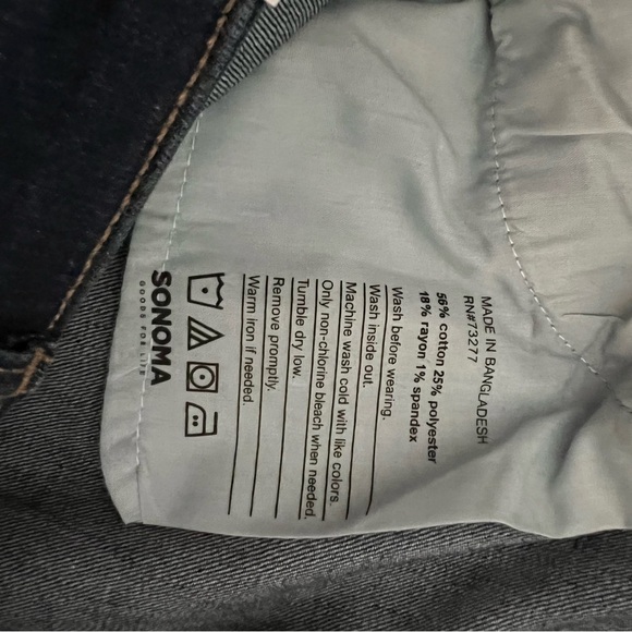 NWT Sonoma The Everyday Jean Bootcut Dark Denim Mid Rise Size 12 - Picture 12 of 12